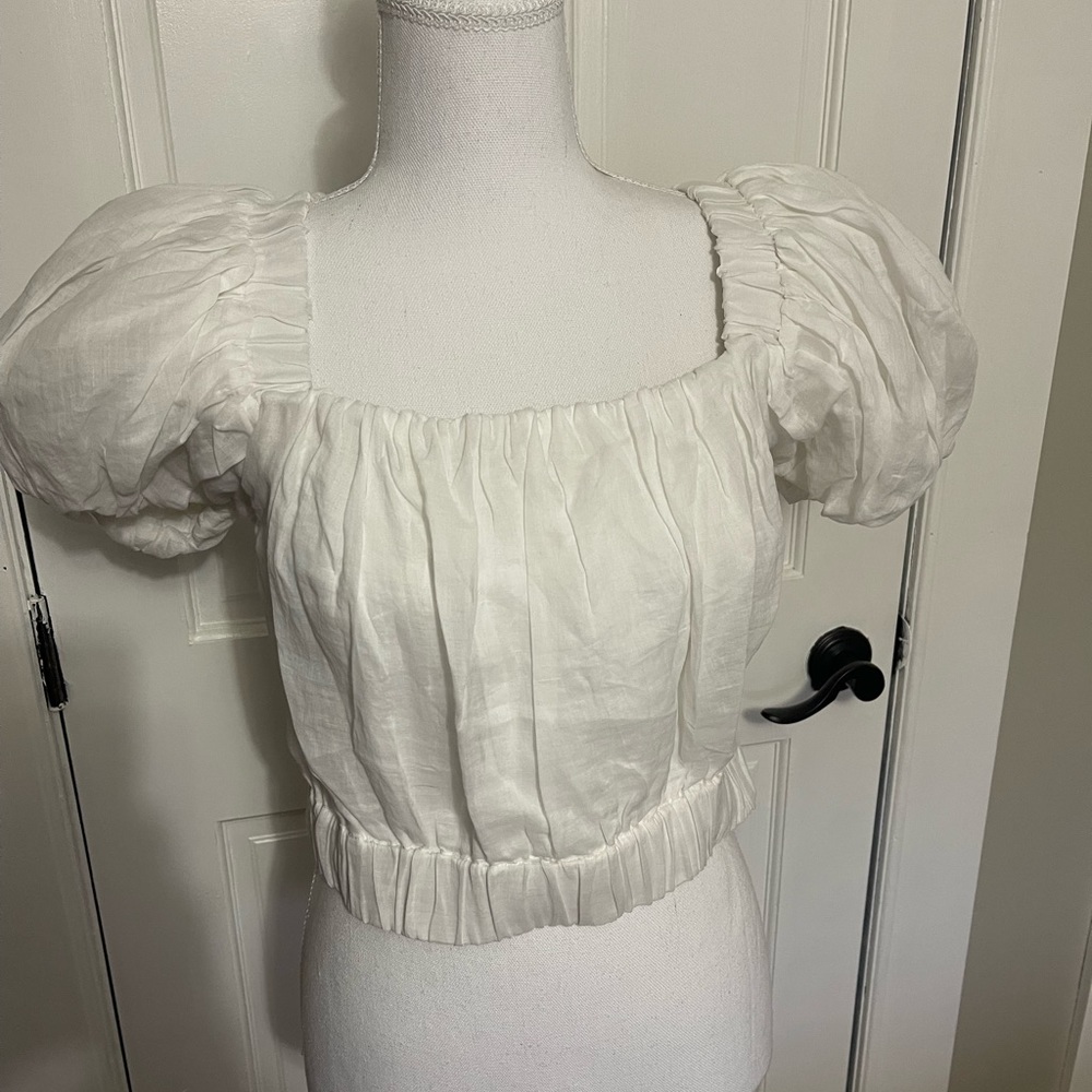 NWOT Frame women’s white crop top … Smoke free home